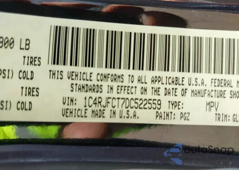 2013 Jeep Grand Cherokee Overland from USA, damaged, VIN 1C4RJFCT7DC522559